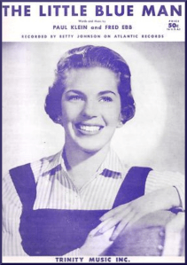 Cover of "The Little Blue Man" Betty Johnson Sheet Music.